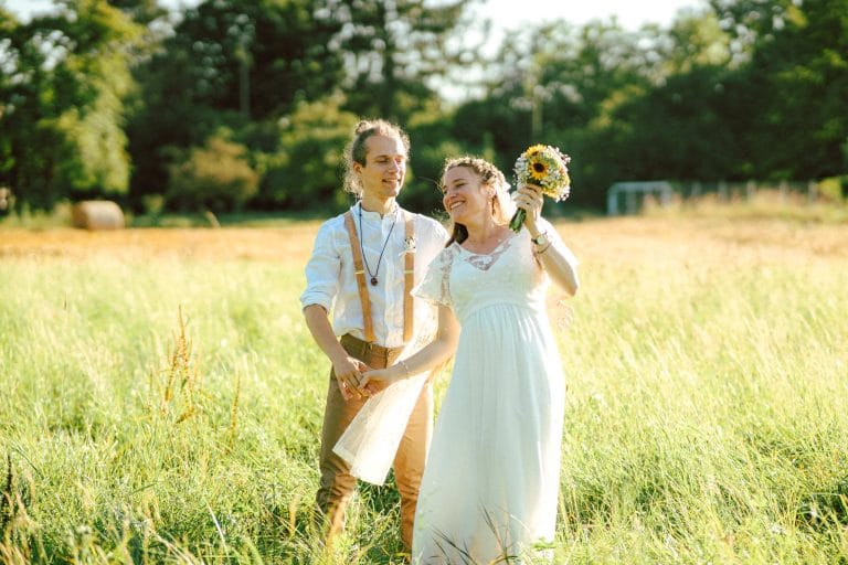Real couple moment captured in an analog-inspired aesthetic.